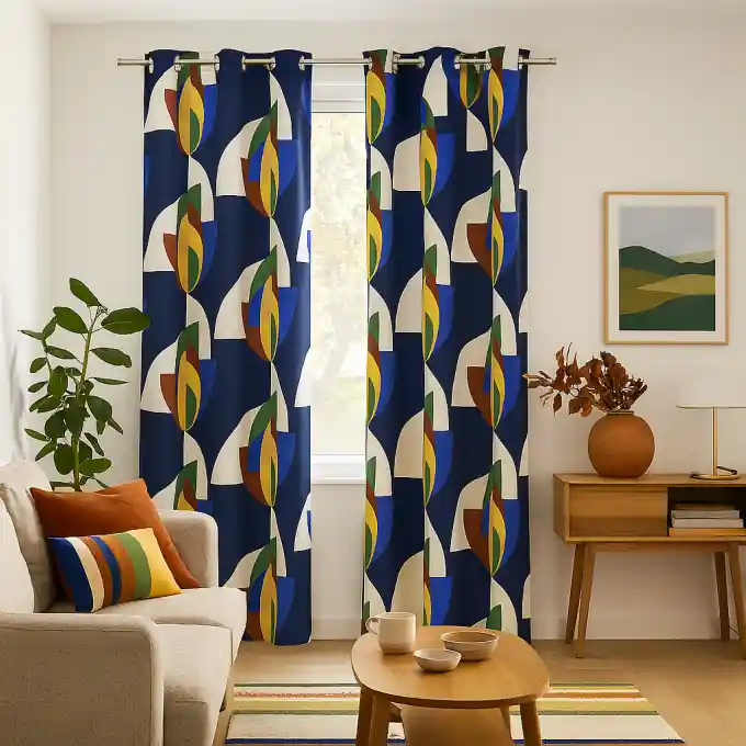 Vorhang bunt 140x250cm Nur Heute