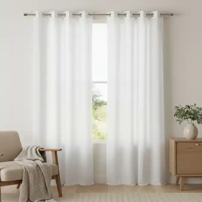 Polyester Vorhang in Weiß – 140 x 240 cm Mega-Angebot