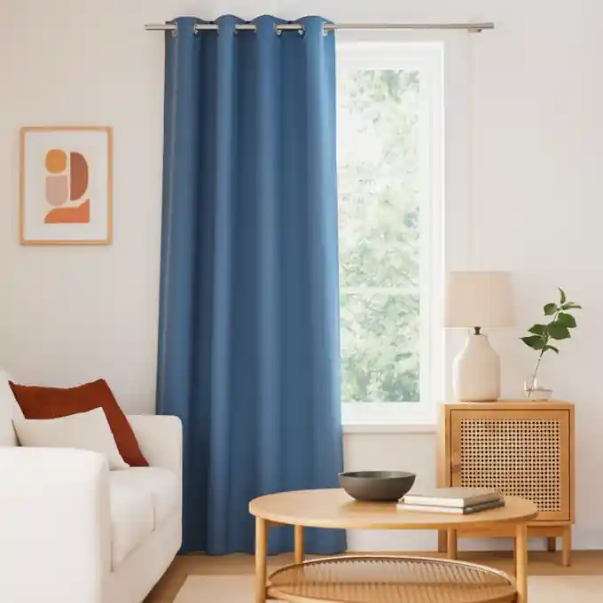 MT Vorhang aus blauem Polyester, Größe 140x250cm Jetzt Kaufen