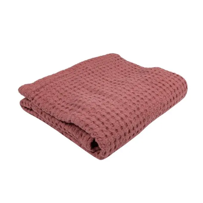 Geld-Zurück-Garantie Handtuch Waffelpiqué terrakotta 50x100cm