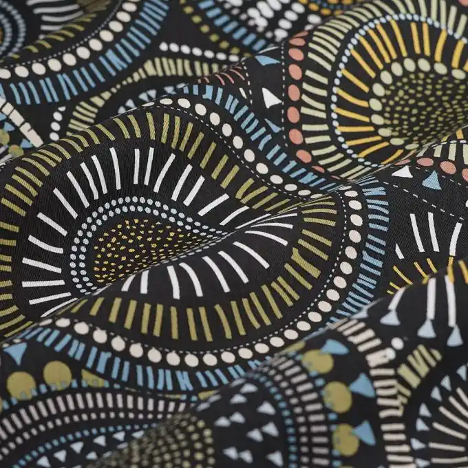 Köperstoff Baumwolle und Ramie Tsigane schwarz Jetzt Zugreifen