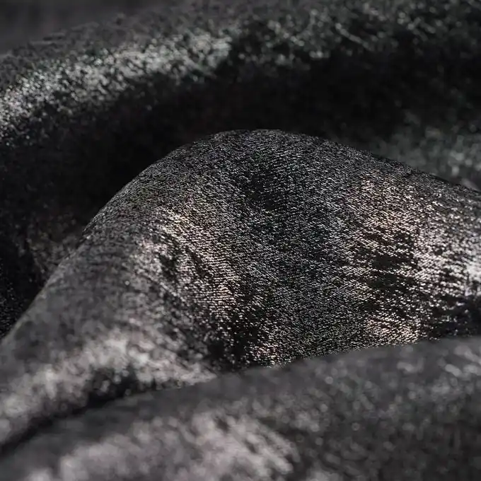 Sale Glanzpolyester-Satin-Stoff in Schwarz