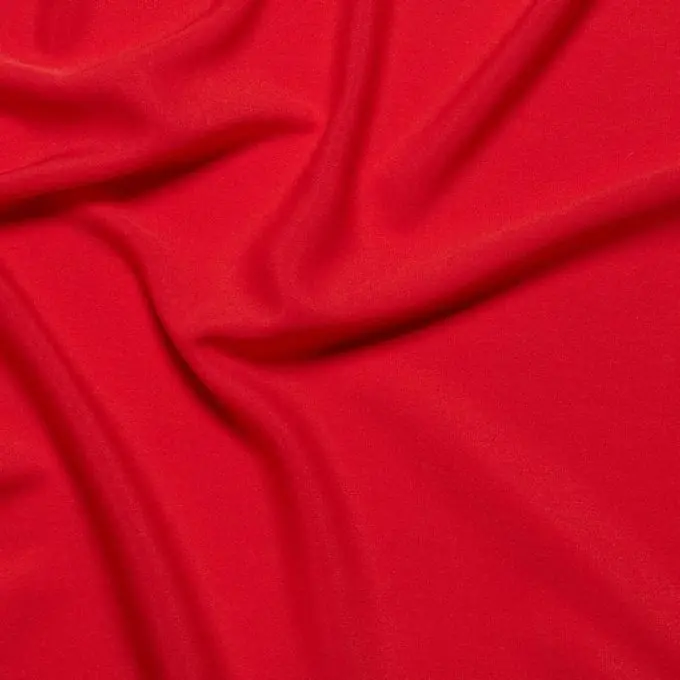 Nur Für Kurze Zeit Krepp Polyester einfarbig rot