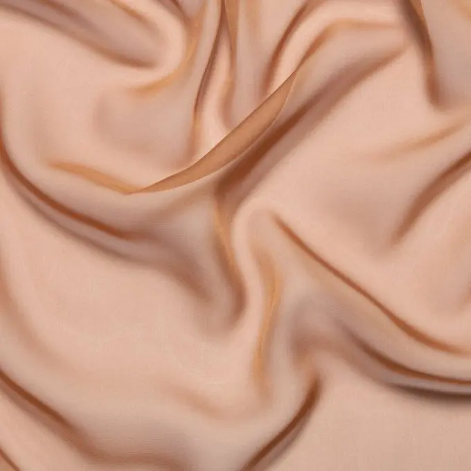 Chiffon Polyester einfarbig kamel Markenware