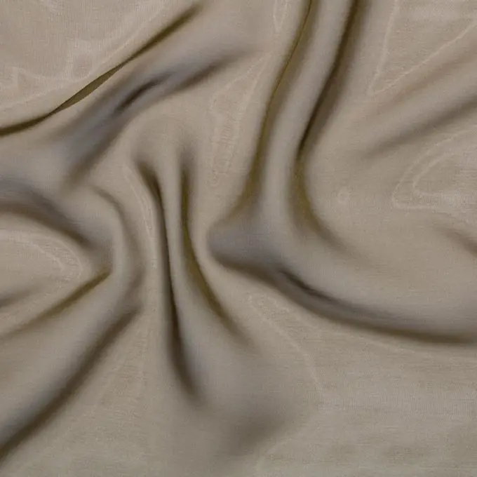 Echt Chiffon Polyester einfarbig khaki