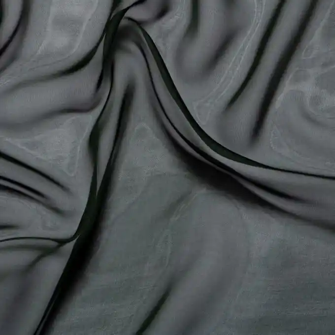 Versand Am Gleichen Tag Chiffon Polyester einfarbig waldgrün