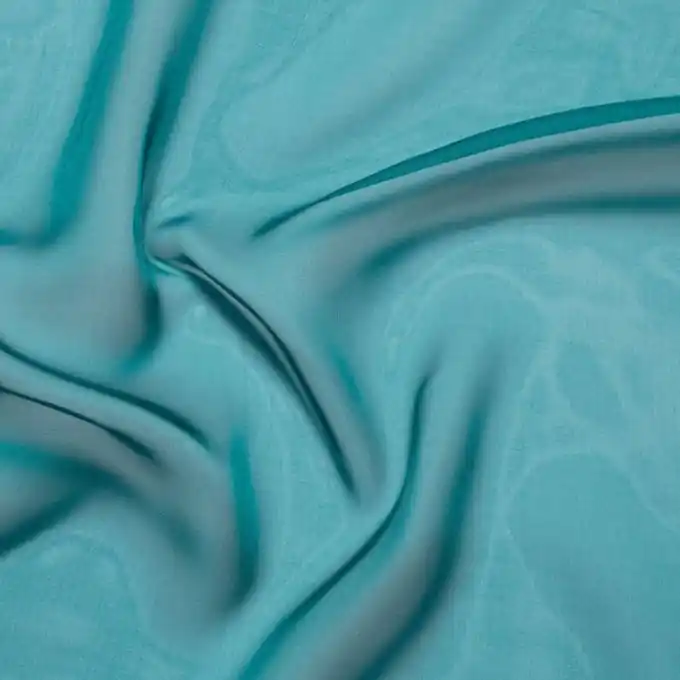 Chiffon Polyester einfarbig entengrün Neue Ware