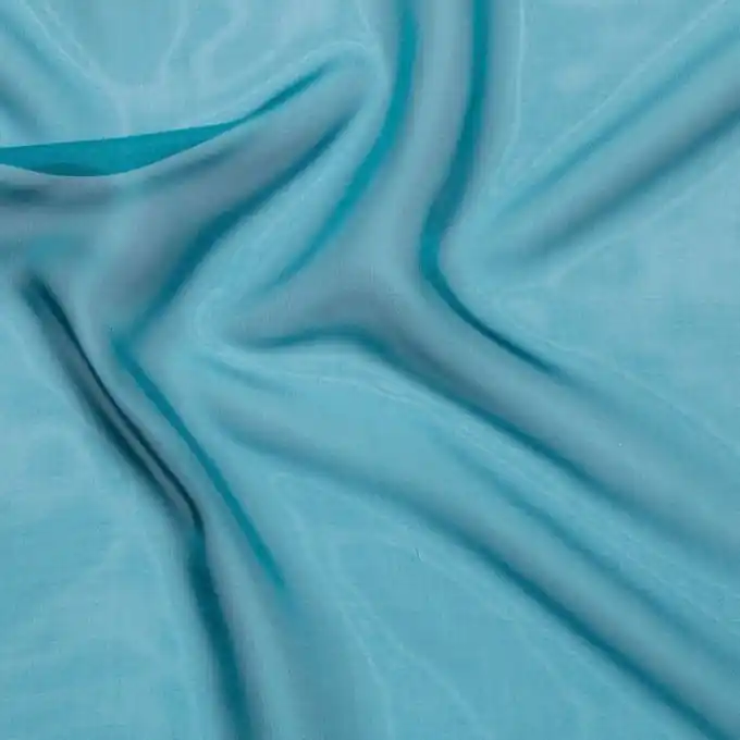 Chiffon Polyester einfarbig türkis Neue Ware