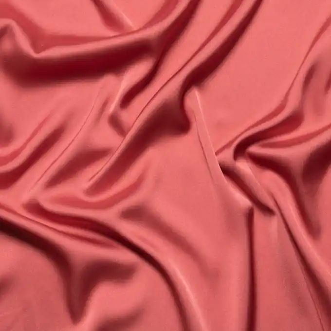 Satinstoff Polyester Stretch Himbeerrot Neu