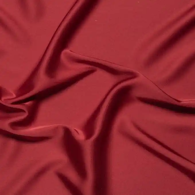 Satinstoff Polyester einfarbig Stretch Weinrot Geprüft
