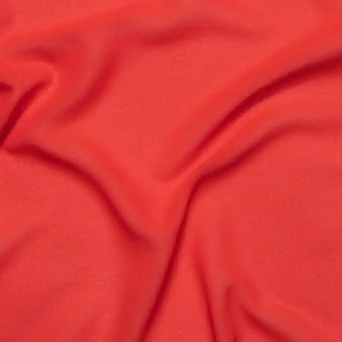 Krepp Georgette leicht einfarbig rot Preis Gesenkt