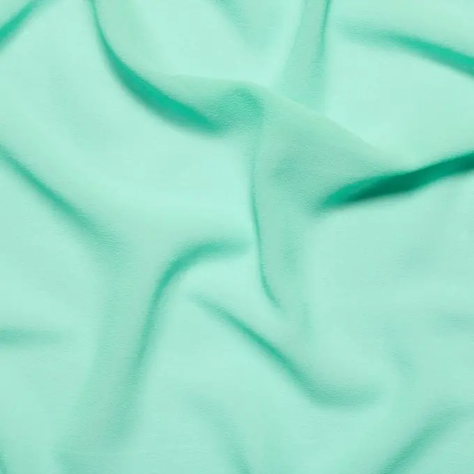 Georgette Crêpe Stoff Jade 140 cm Polyester Uni Top-Preis