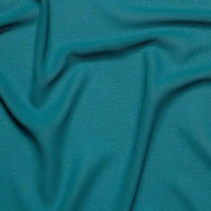 Solange Der Vorrat Reicht Krepp Georgette leicht einfarbig petrolblau
