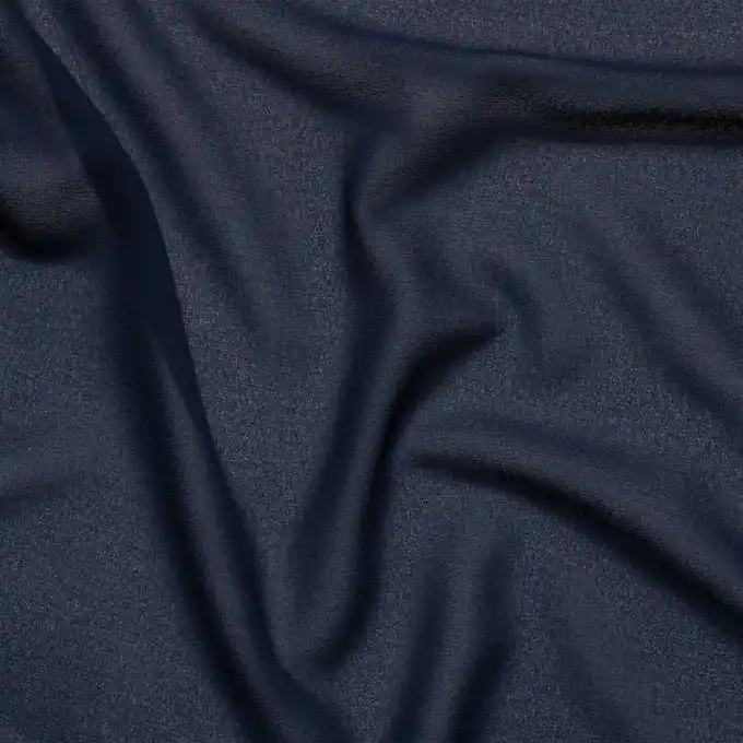 Versand Am Gleichen Tag Krepp Georgette leicht einfarbig marineblau