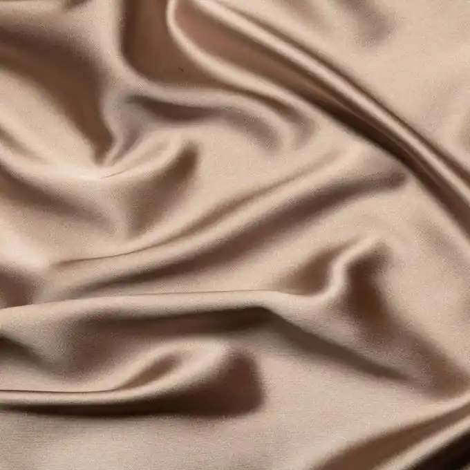 Satin Polyester Stretch taupe Schnäppchen