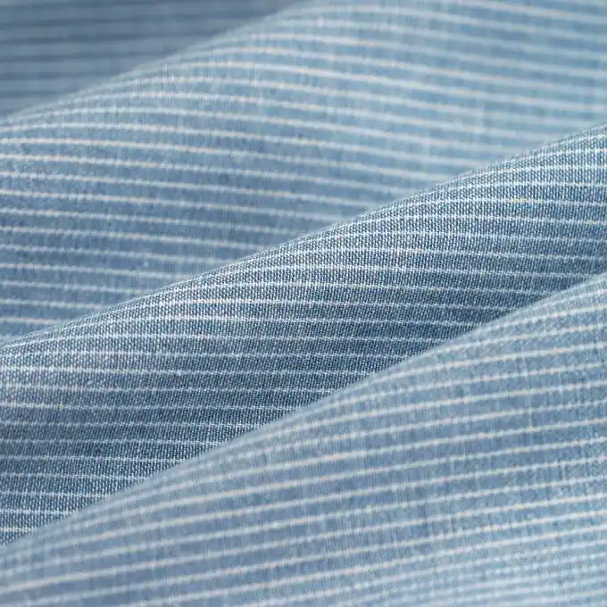 Chambray Streifen blau weiss Kostenloser Rückversand