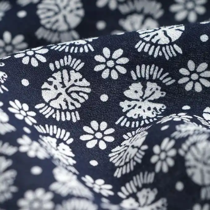 Kreppstoff Baumwolle Etnik Marineblau Sichere Zahlung