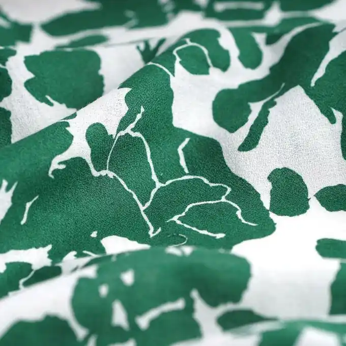 Gleich Bestellen Kreppstoff Baumwolle Weiß/Grün