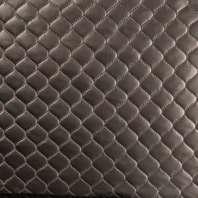 Steppstoff Schuppenmuster glänzend Taupe Must-Have