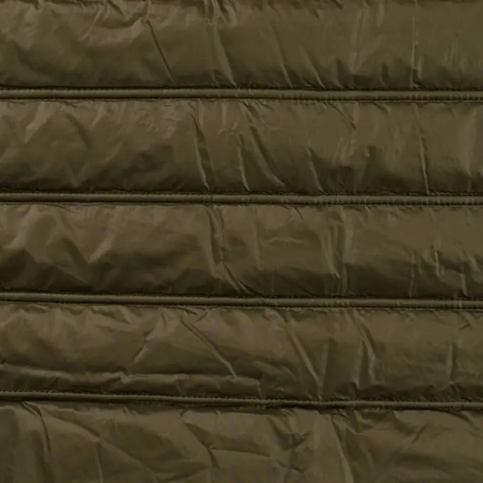 Saisonangebot Steppstoff Linien doppelseitig Khaki