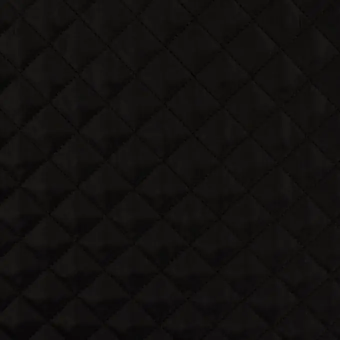 Steppstoff Rauten doppelseitig schwarz Top-Qualität