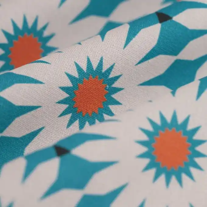 Expressversand Dekostoff Azulejos Türkis