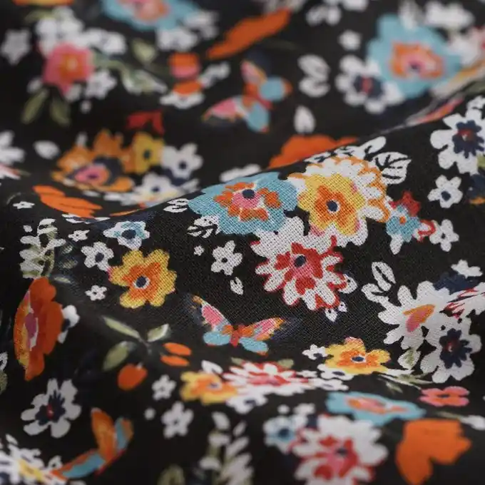 Cretonne Charline Schwarz Schneller Versand