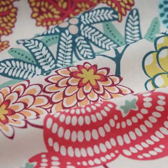 Lakenstoff Flores Bunt Echt