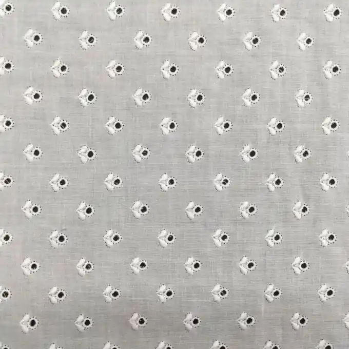 Baumwollstoff Stickereien Gänseblümchen Ab Werk