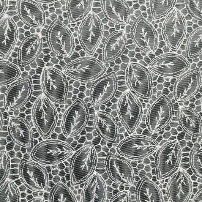 Tüll Stickereien Blätter – Made in France Rabatt