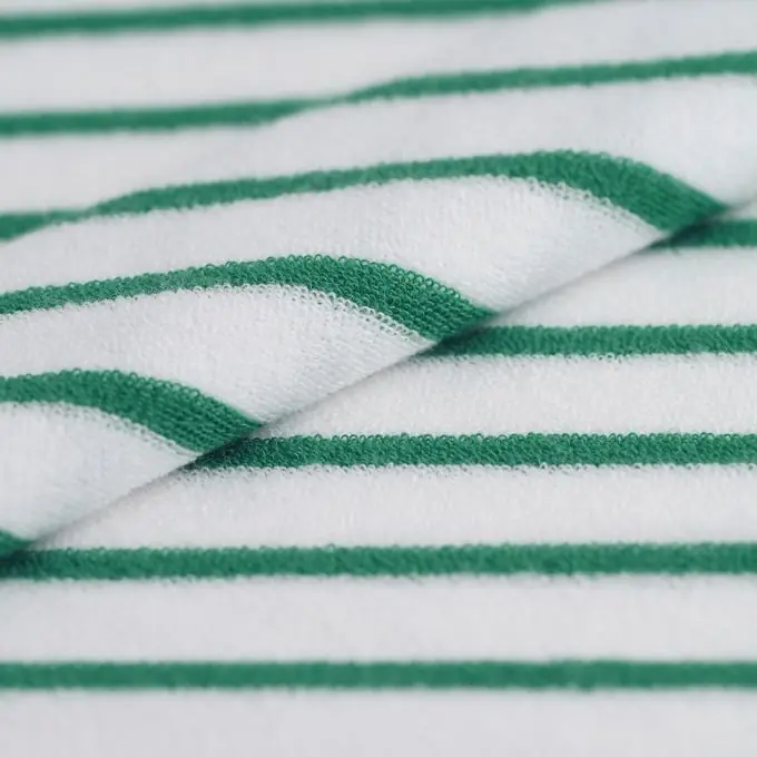 Bouclé-Stoff Streifen grün weiß Aktuell