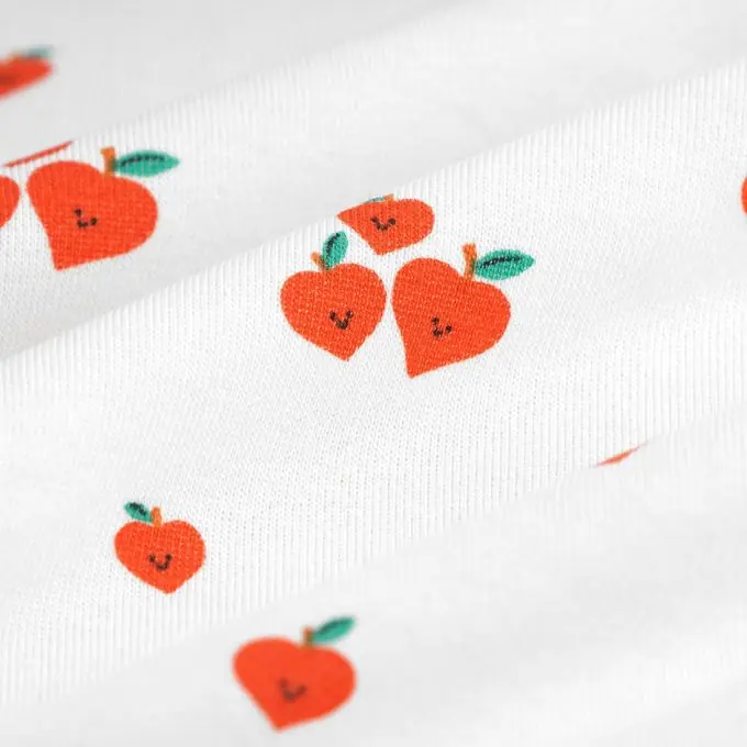 Gleich Bestellen French Terry Herzen Gesicht Rot/Ecru