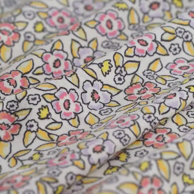 Versand Am Gleichen Tag Baumwolljersey Blumen bunt