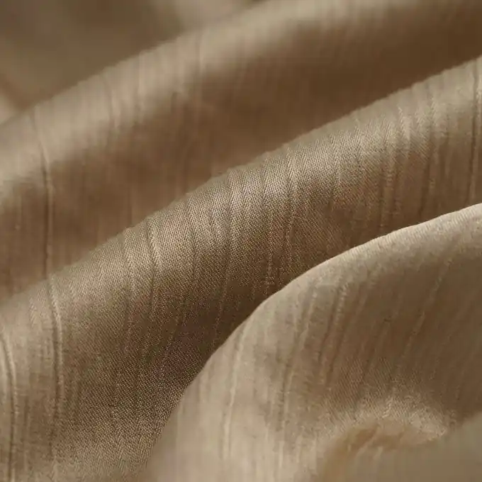 Neu Im Sortiment Satinstoff Viskose Crinkle Gold