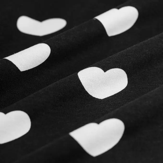 Begrenztes Angebot French Terry Baumwolle Herzen Blau Weiß