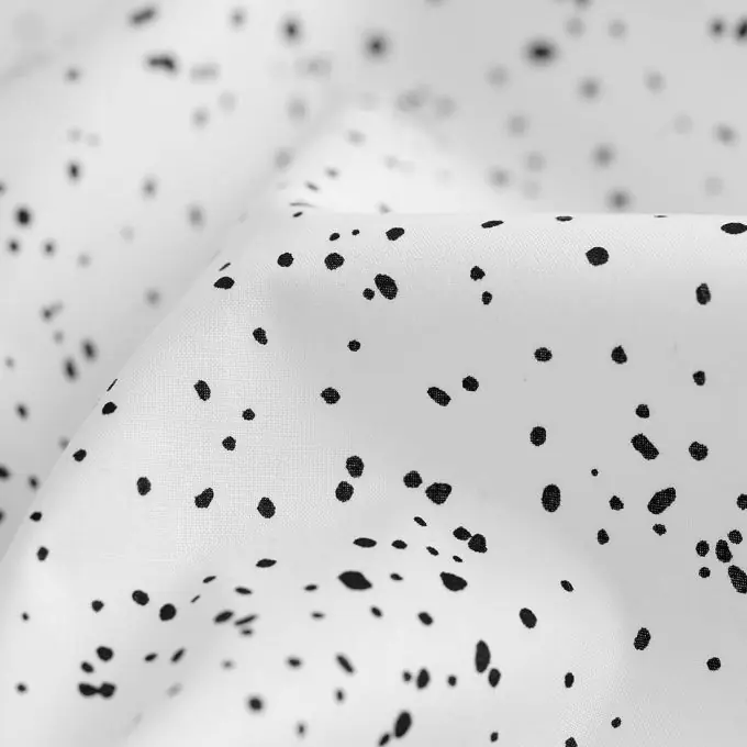 Baumwoll-Popeline Fleckenmotiv schwarz weiß Jetzt Bestellen