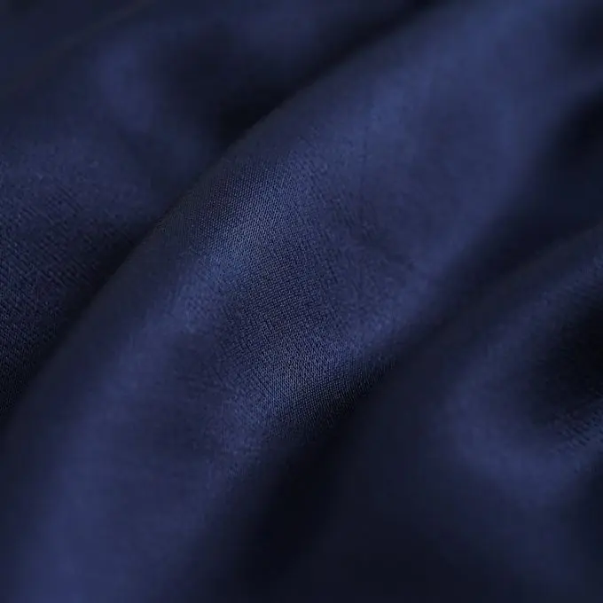 Kostenloser Versand Satinstoff Viskose schwer Marineblau