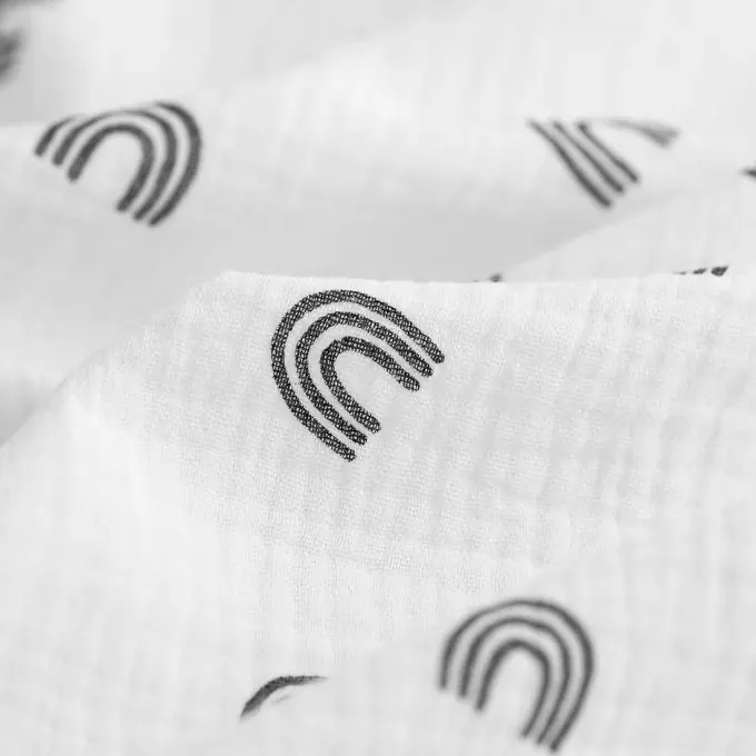 Jetzt Zugreifen Musselin Regenbogen anthrazit ecru