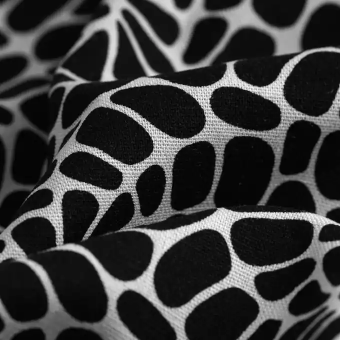 Limited Edition Twill Viskose Tourbil Schwarz/Ecru