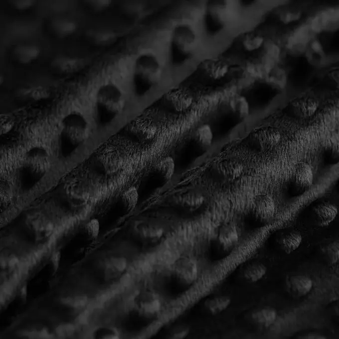 Fleecestoff Minky Punkte schwarz Must-Have