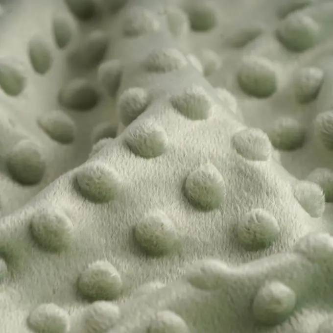 Minky-Fleece Punkte Salbeigrün Im Trend