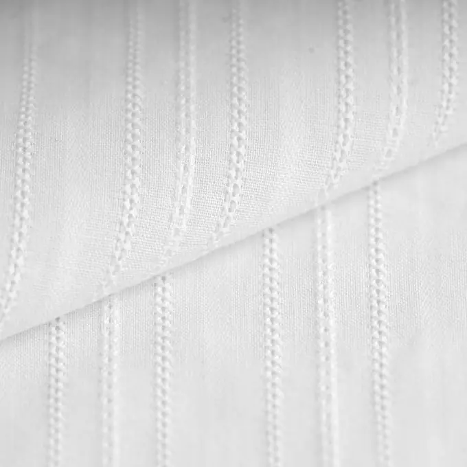 Batist Baumwolle Streifen Torsade weiß Preis Gesenkt