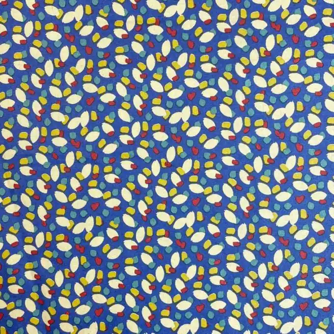 Beschichteter Baumwollstoff Blütenblätter bunt Neu