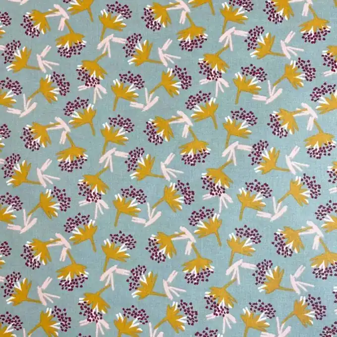 Billig Blumiger beschichteter Baumwollstoff für Tischdecken & Accessoires