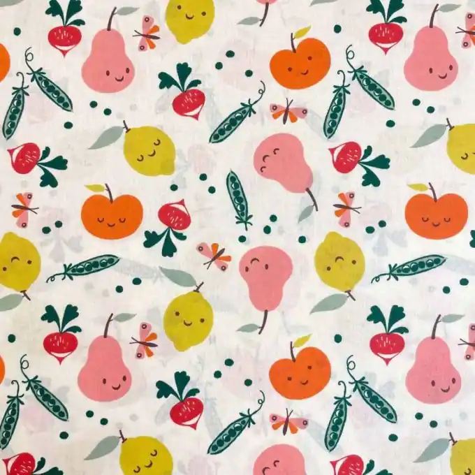 Ab Werk Baumwollgewebe beschichtet, Früchte & Gemüse Design, 145cm