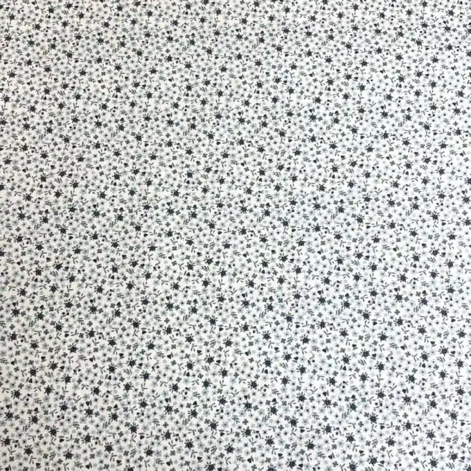 Schneller Versand Baumwollstoff Blumen Königsblau