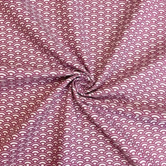 Versand Am Gleichen Tag Cretonne Baumwolle Fächermuster violett