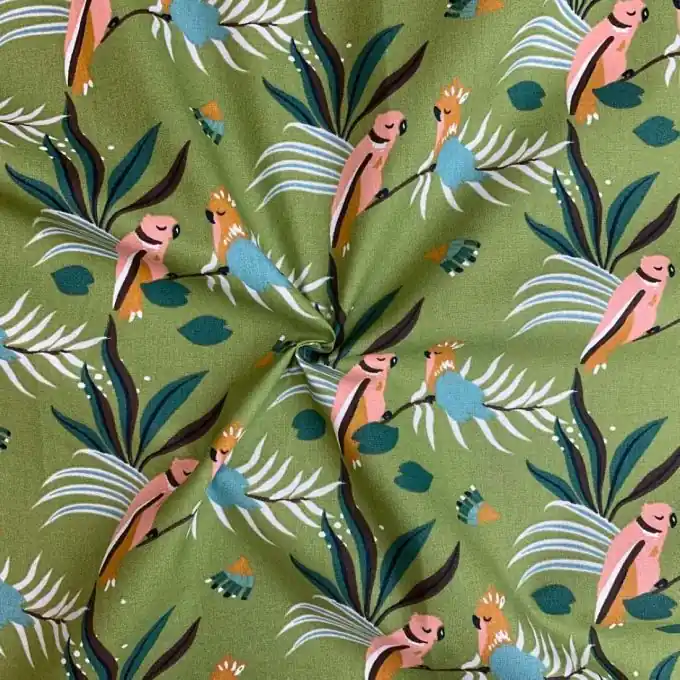 Must-Have Baumwollstoff mit Dschungelmuster – Tropischer Touch
