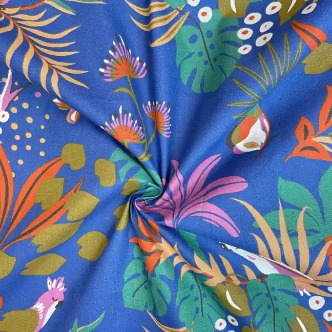 Cretonne Baumwolle Papagei bunt Jetzt Kaufen