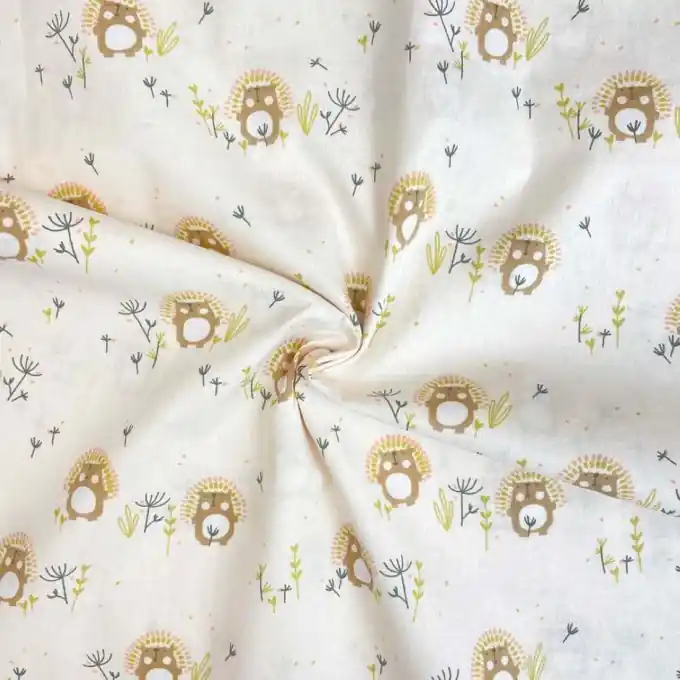 Schnäppchen T Baumwollstoff ecru Bären